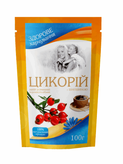 "Цикорій з шипшиною" напій розчинний 100 г (дой-пак)